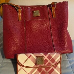 Dooney and Bourke Small Lexington Set in Cranberry